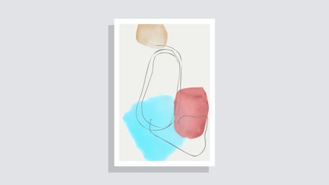 pintura animada manchas de pintura abstractas, manchas. composiciones minimalistas abstractas de manchas de acuarela pintadas a mano en un fondo claro para su diseño. movimiento gráfico 4k