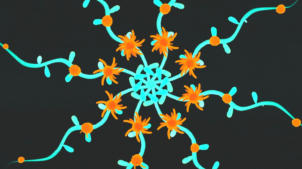 추상적인 꽃 만달라 디자인