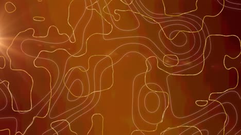 animación de líneas de contorno y luz moviéndose sobre fondo marrón