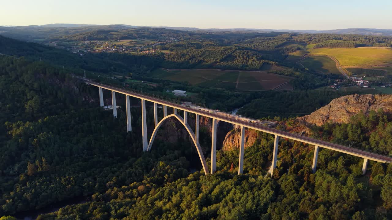 Aerial View Of Miradoiro de Gundian Over Ulla River In Ponte Ulla, Vedra, A Coruña, Spain