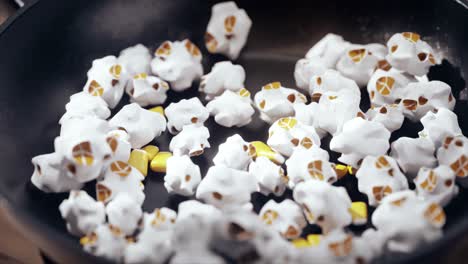 popcorn in a pan