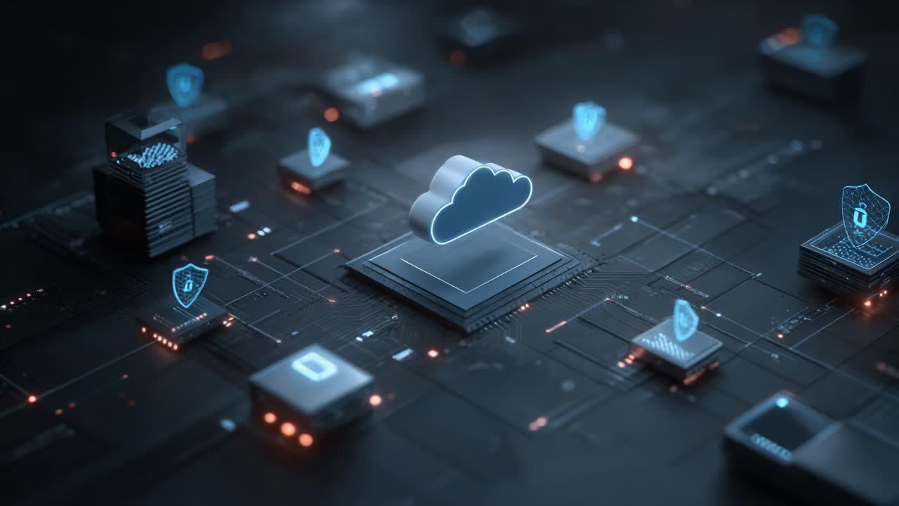 Exploration of Digital Cloud Technology: A Visual Journey Through Advanced Computing and Secure Data Management Systems in a Futuristic Digital Landscape