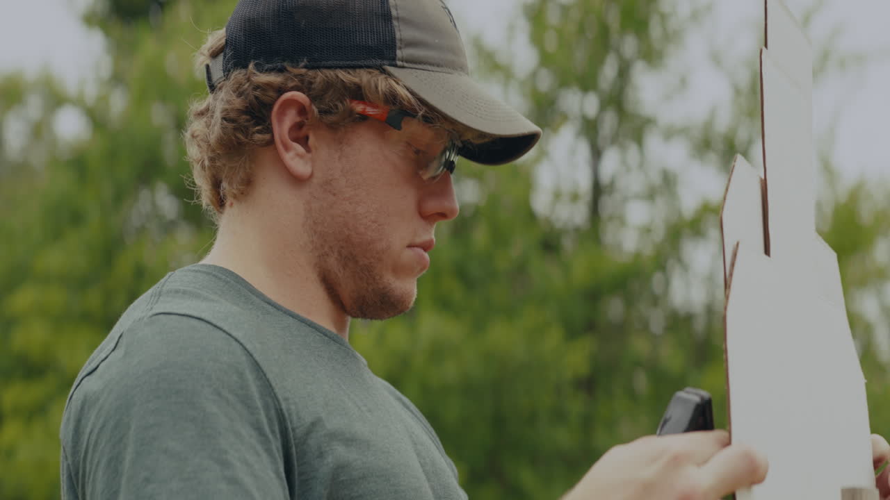 Man holding cardboard