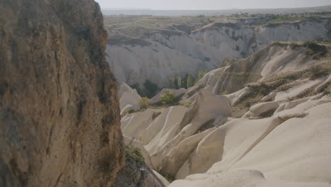 beautiful sandy hills in cappadocia in turkey on a sunny day