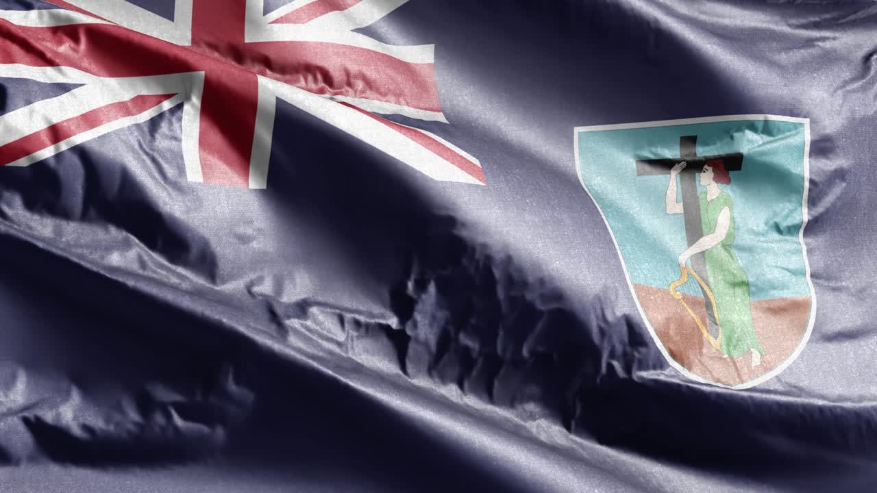 몬세라트 섬유 발이 바람의 에 흔들리고, 몬테세라트 발은 바람에 흔들리며, 직물 섬유 조직은 완전히 채우는 배경, 10 초