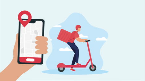 food delivery with mobile navigation