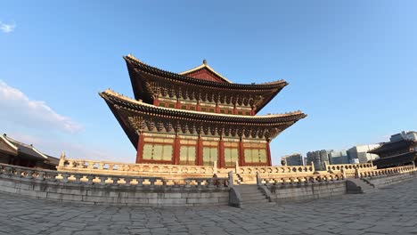 geunjeongjeon hall at gyeongbokgung palace in seoul, south korea. - wide shot
