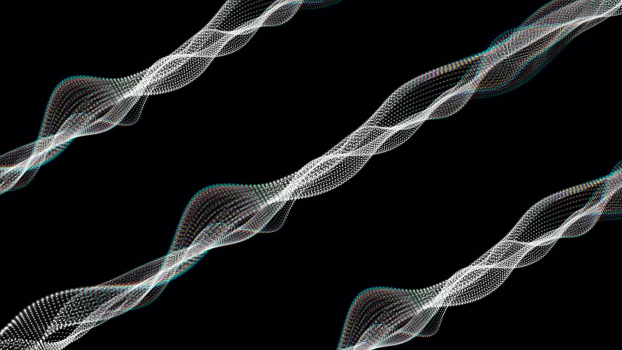 검은 바탕 위에 움직이는  ⁇  반점의 애니메이션