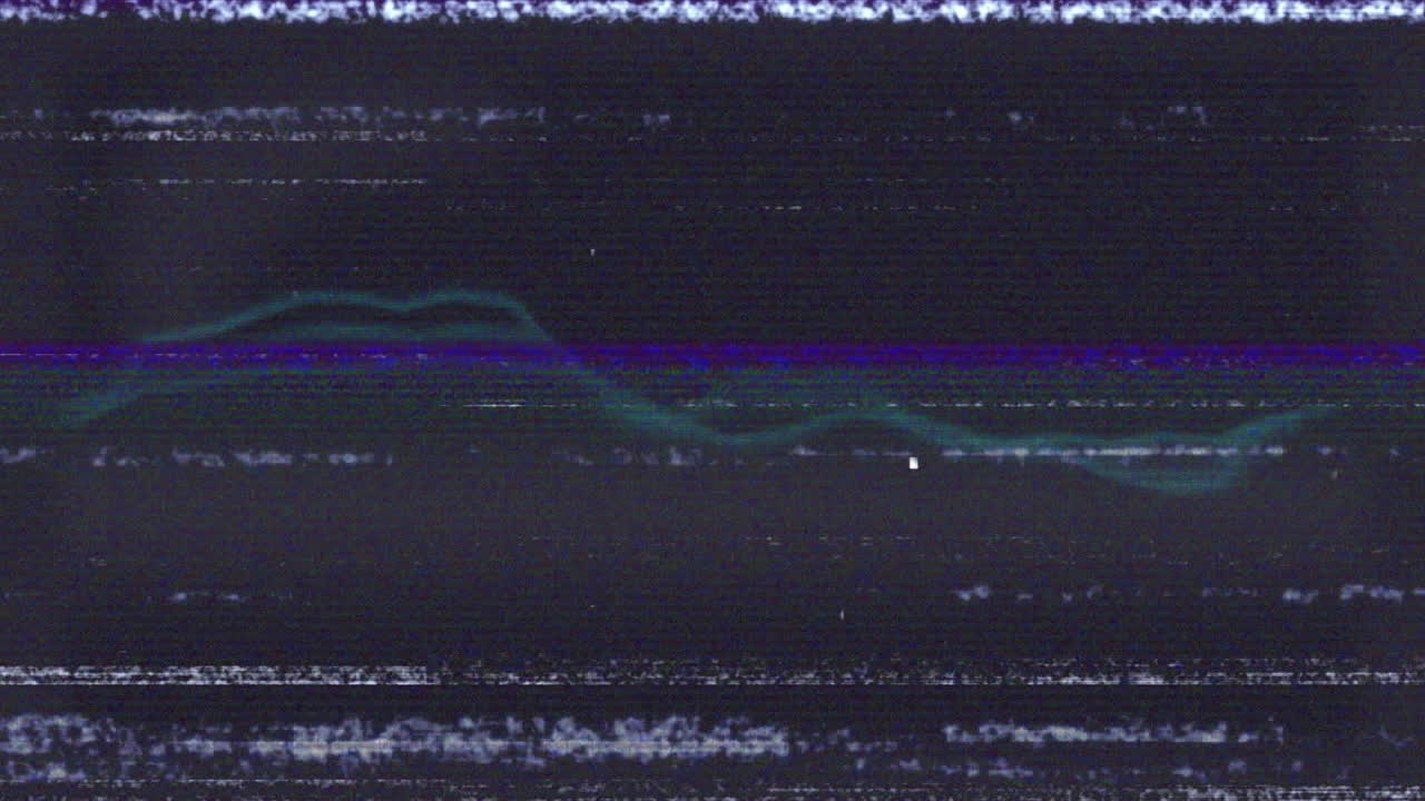 animación de la interfaz digital en pantalla con líneas y fallas