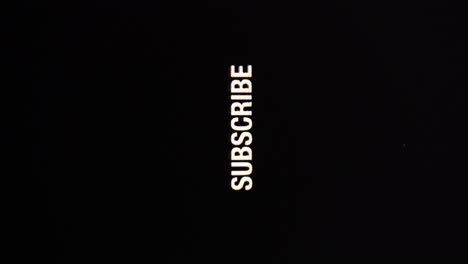suscribirse glitching en blanco y negro, suscribirse al botón de título de animación en el aspecto de vhs analógico