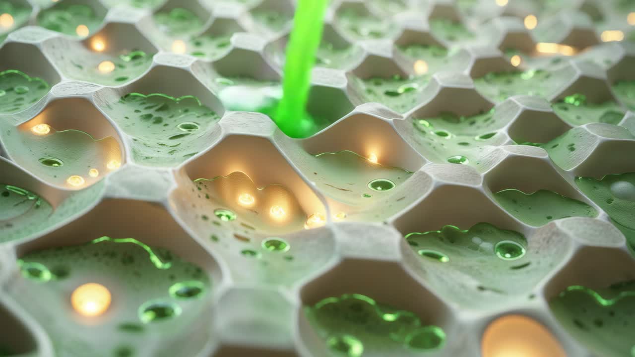 Green Liquid in Cells