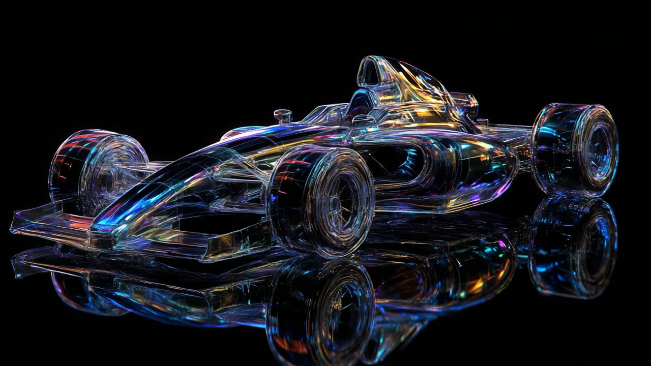 Auto da corsa futuristica astratta e colorata