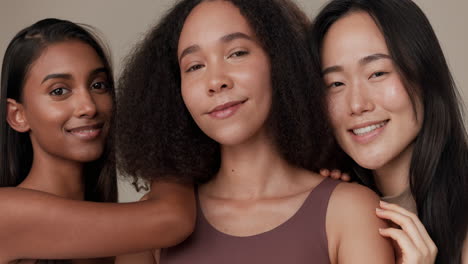 natural beauty, portrait and diversity with women