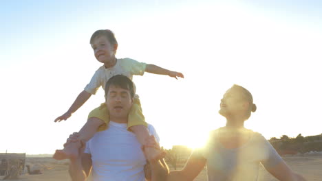 Parents-and-Son-Walking