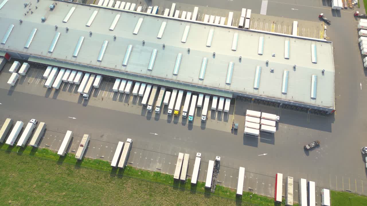 vista aérea del almacén de mercancías