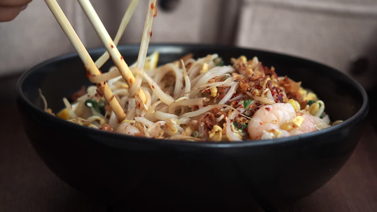 Pad Thai con gamberetti