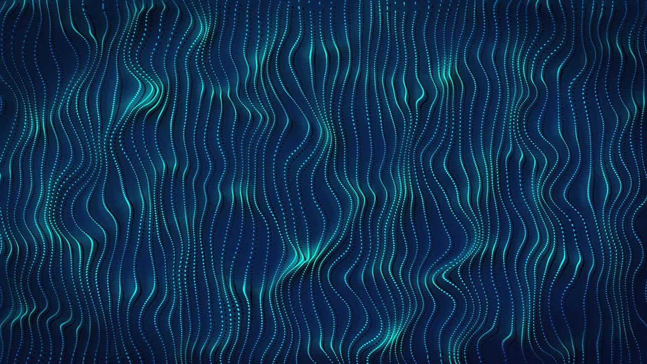 Animation of green wave pattern on seamless loop
