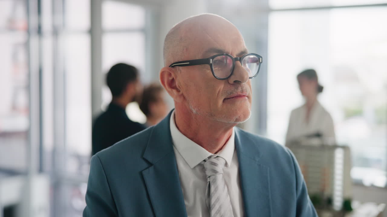 Businessman in Suit at Office