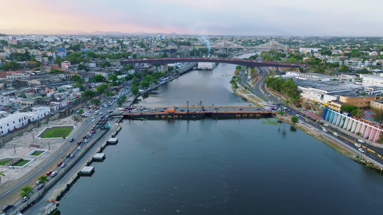 도미니카 공화국 의 항구 대로 의 공중 사진