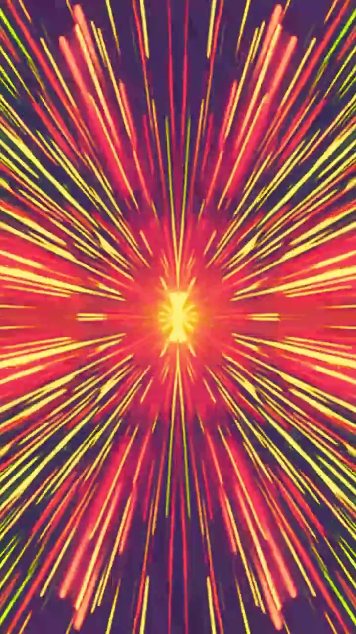 Vibrant Abstract Light Rays Kaleidoscope Background Loop