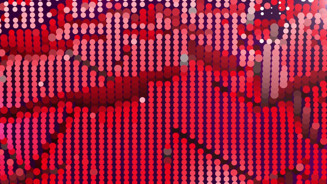 Animated multicolored background of round particles