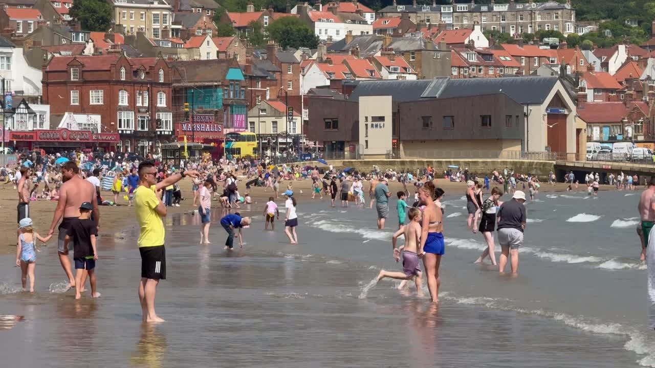 Crowded Beach on a Sunny Day