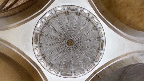 dome of the cathedral of zamora with its impressive medieval architecture, zamora spain.