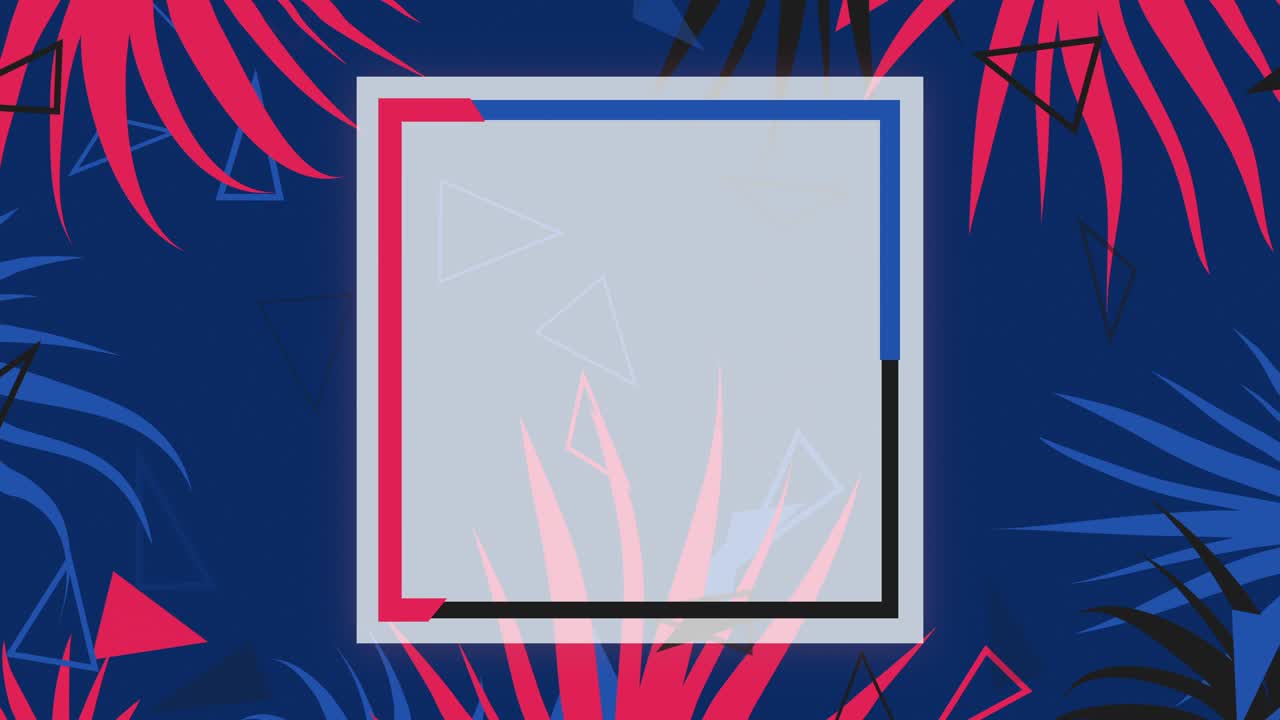 botánicos y triángulos con un espacio de texto [ bucle ]