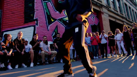 street dance performance in urban setting