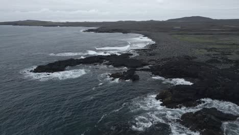 icelandic ocean front on a calm evening