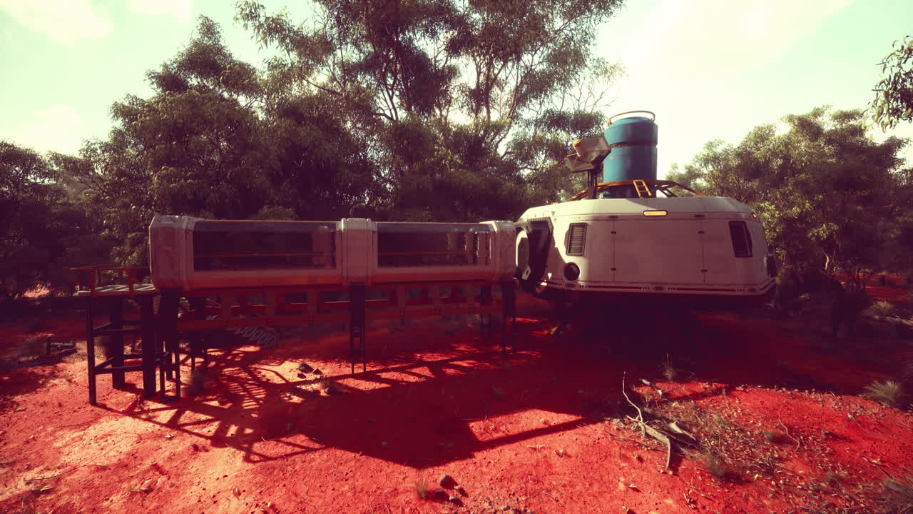 은 행성에 있는 미래의 기지