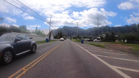 driving on the roads of oahu hawaii with stabilized gopro 3