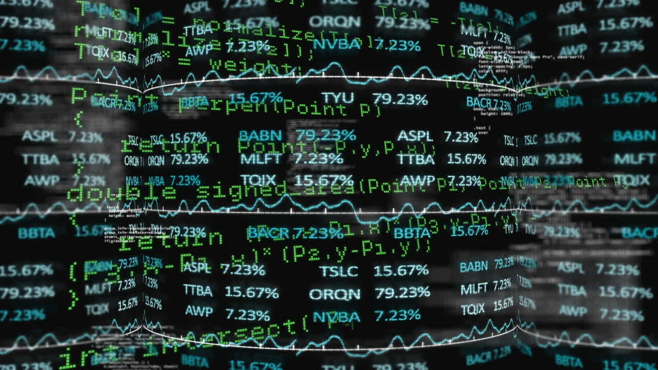 Animation of financial data processing