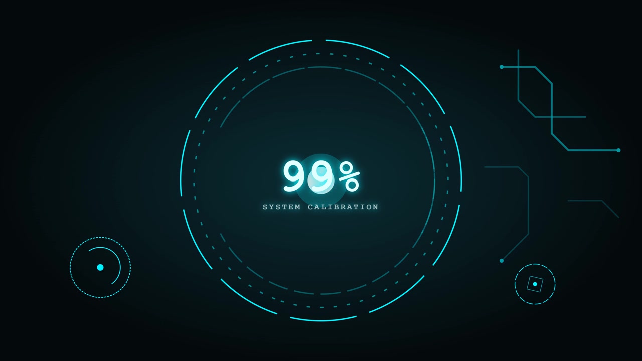 Digital System Calibration Loading Progress Bar Interface