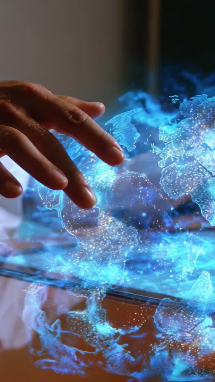 Engaging with a Virtual Holographic Globe: A Glimpse into Innovative Technology and Enhanced Interaction in a Digital Future