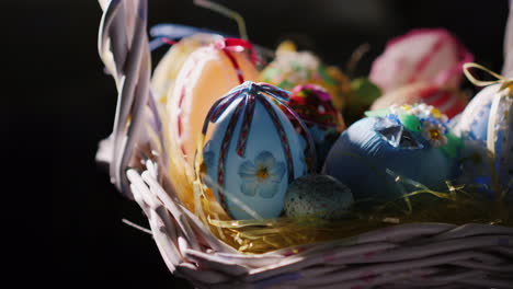 basket with decorative easter eggs 09