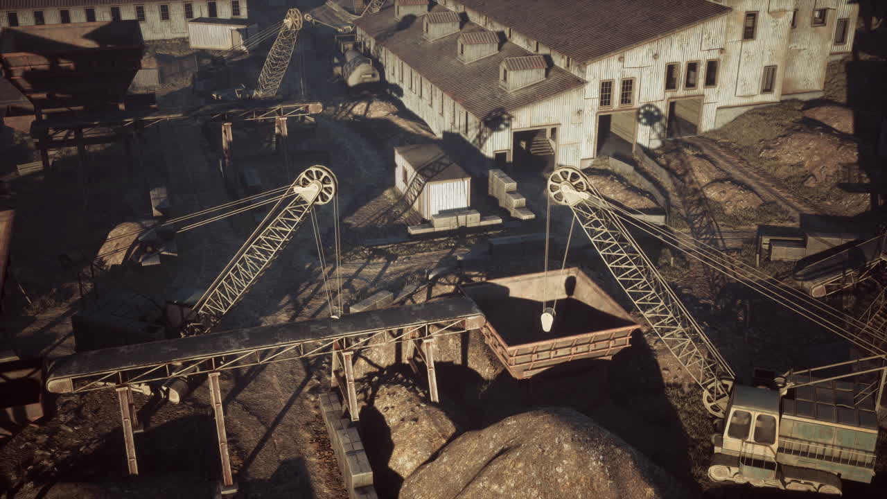 발전소 나 광산 스테이션 의 공중 사진