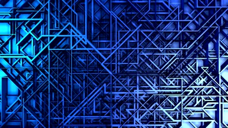 abstract grid construction light motion video background