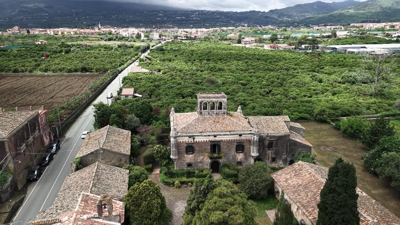 Historic Sicilian estate, Godfather filming site, scenic countryside view