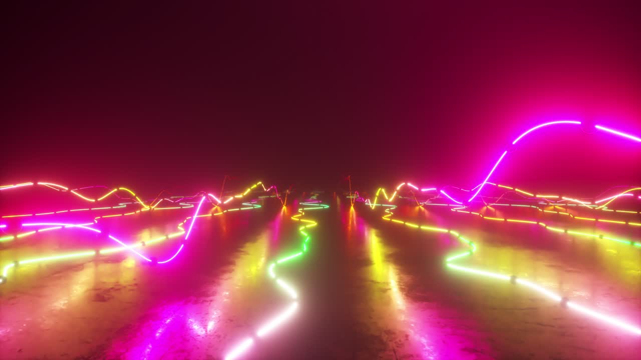 Fondo de luces de neón abstractas