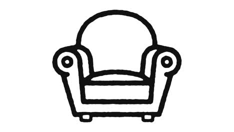 sofa icon animation footage & alpha channel
