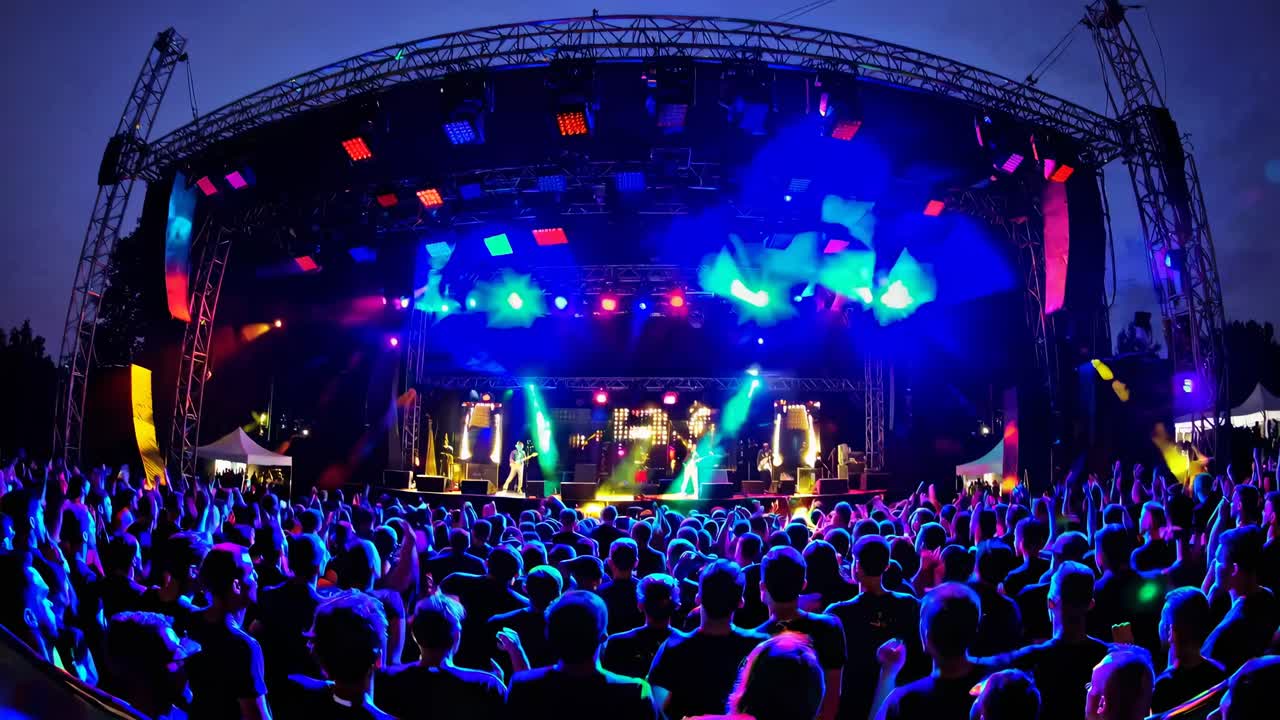 Live musikkoncert med et stort publikum