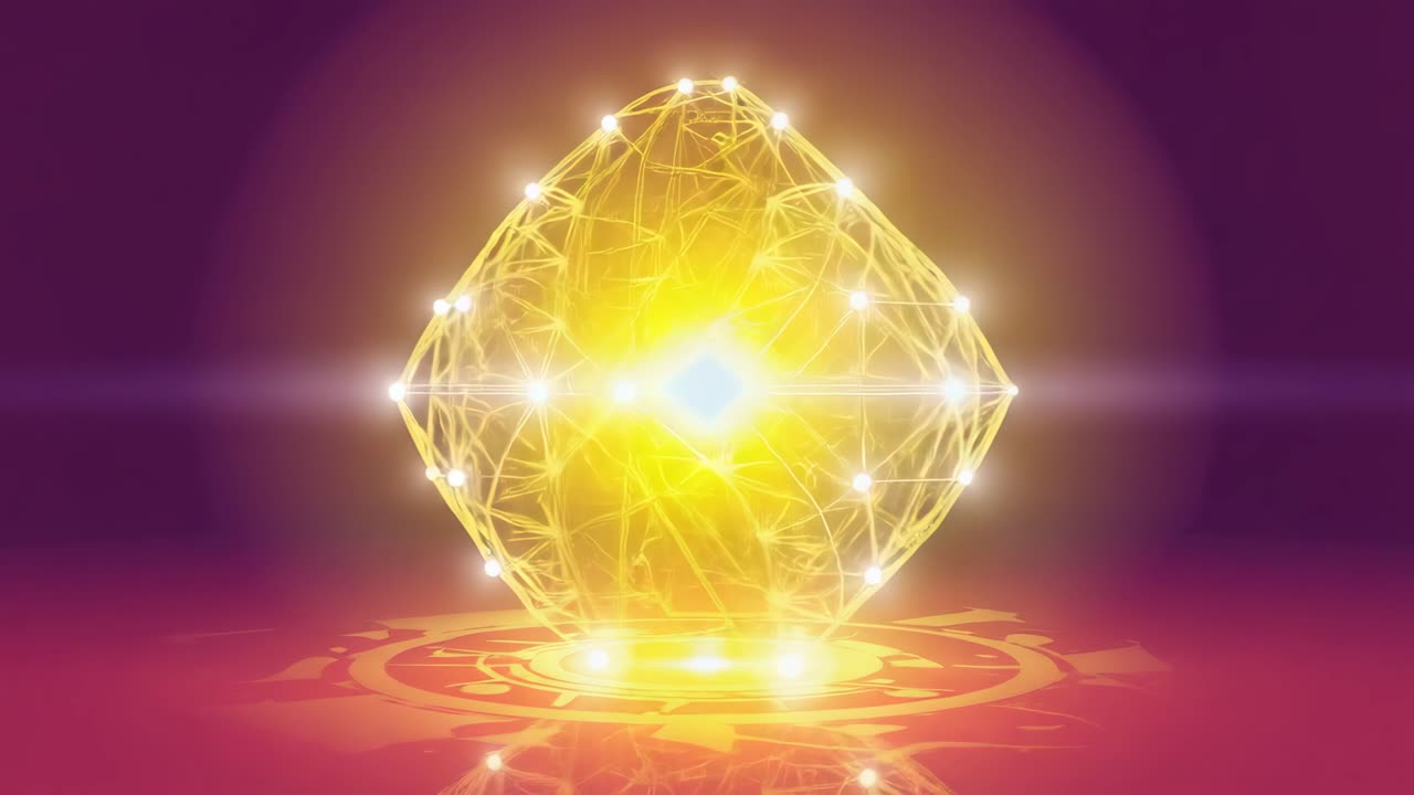 Glowing Geometric Cube