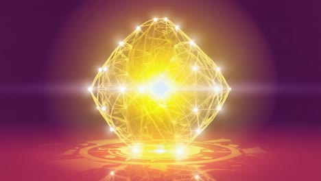 glowing geometric cube