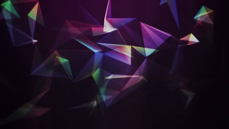 geometric abstract background with connected line and dots animation loop