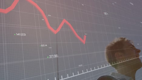 animation of moving diagrams and data processing over diverse male rugby players celebrating