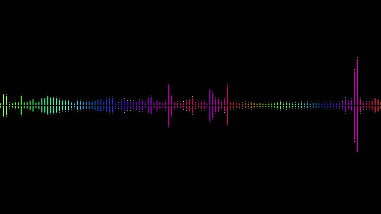 4k audio bar spectrum isolated on transparent background sound wave animation sound equalizer audio