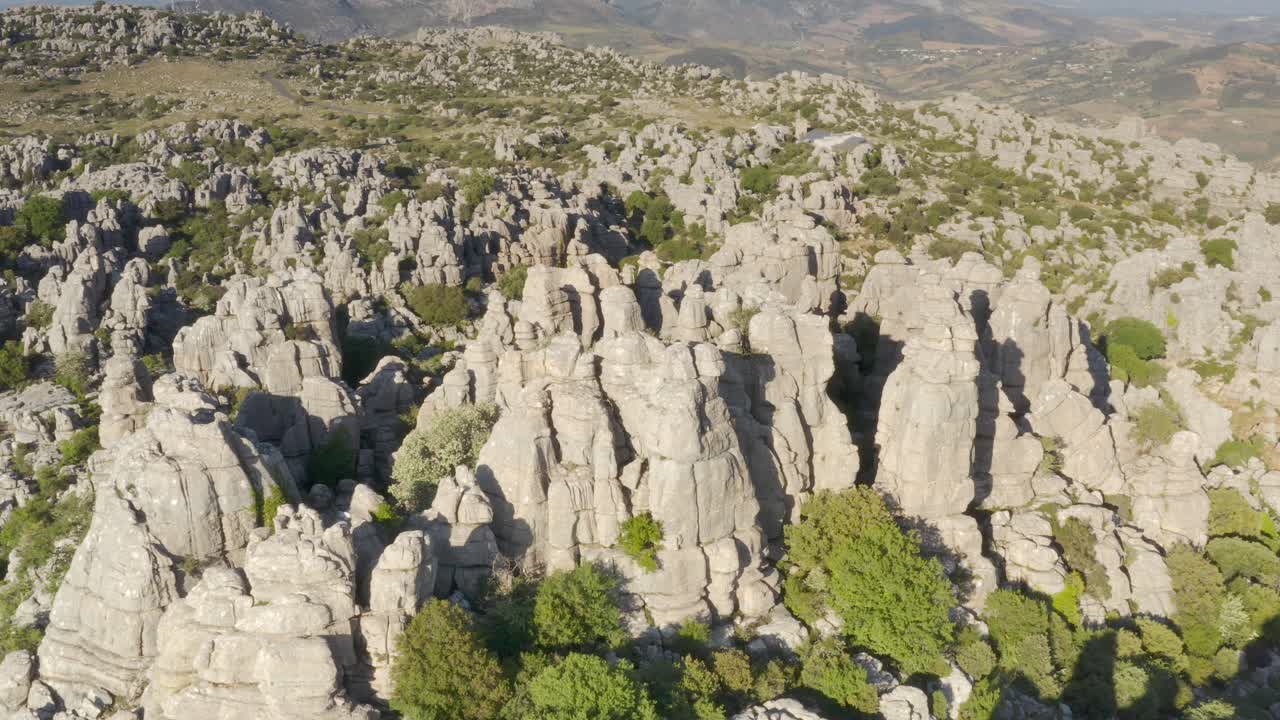 Aerial View of Unique Rock Formations in Spain