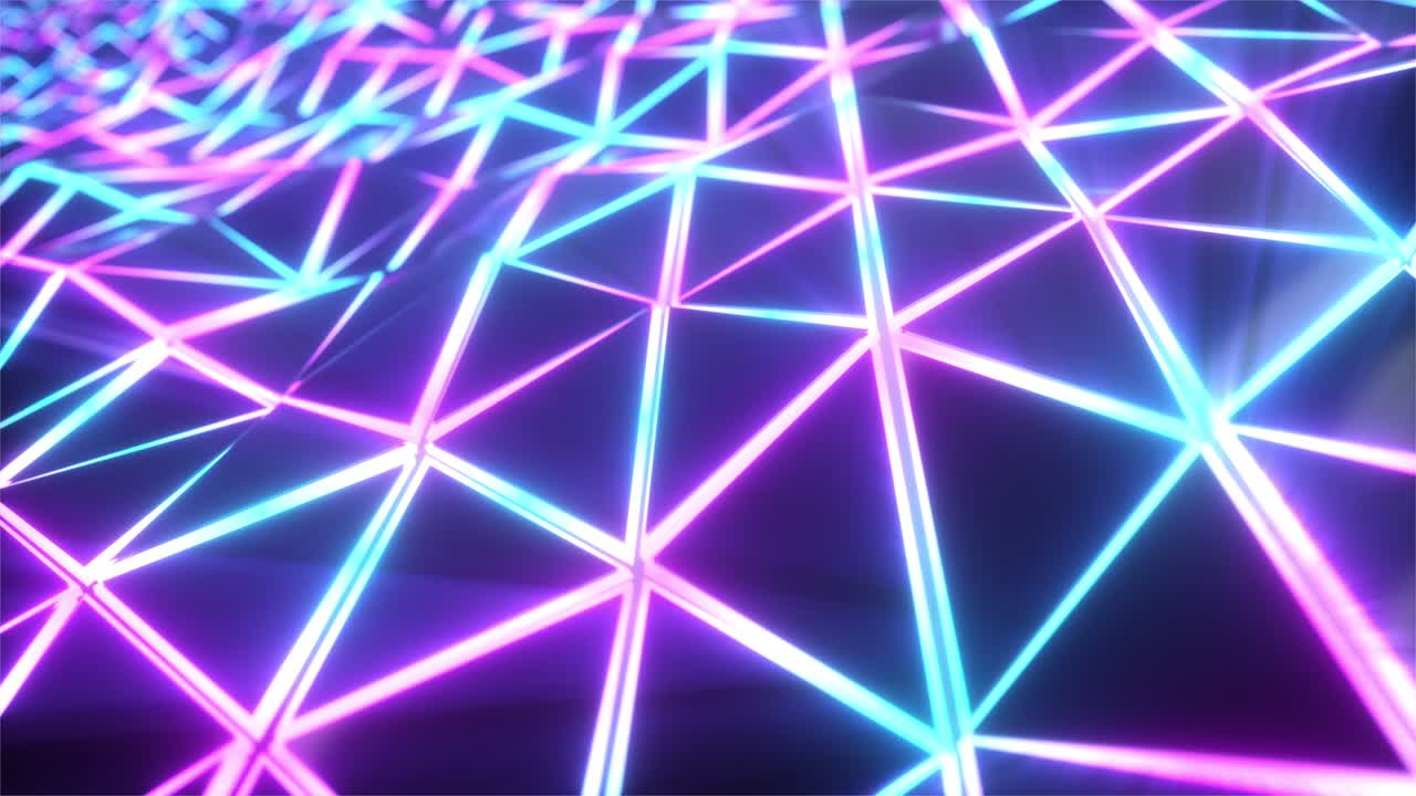 Neon Triangular Pattern Background