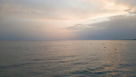 Flying-Over-The-Seascape-Of-Side-Resort-Town-In-The-Southern-Mediterranean,-Turkey